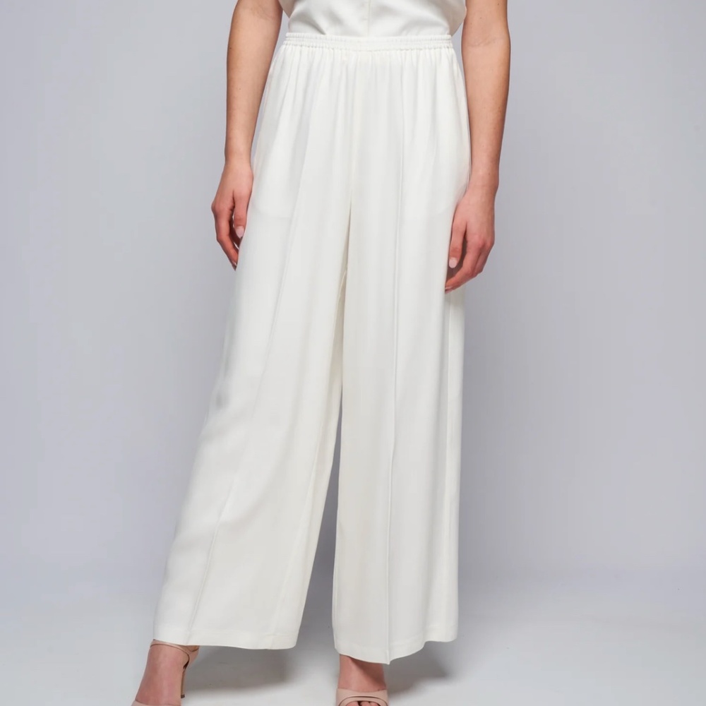 forte forte Fluid Ottoman Wide Leg Trousers in Pure, size 1